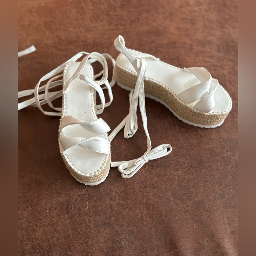 ASOS Strappy White Platform Sandals